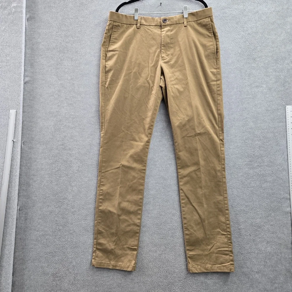 Old Navy Men Pants 36X34 Brown Chino Twill Button‎ 33